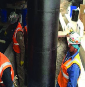 FRP system to strengthen concrete columns