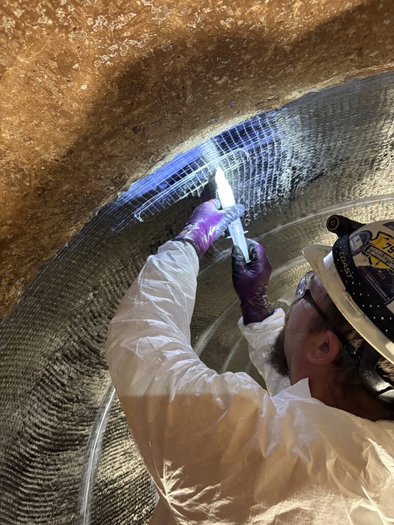 CFRP installation testing