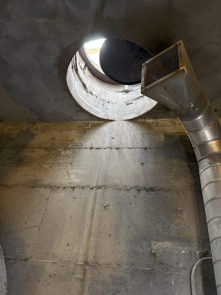 Existing access hole